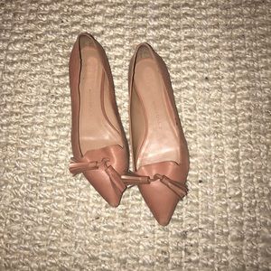 Nude leather Banana Republic tassel flat